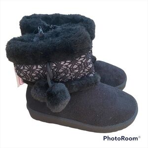 Toddler Ankle Boots Black NWT Sz 10 Swiggles Girls